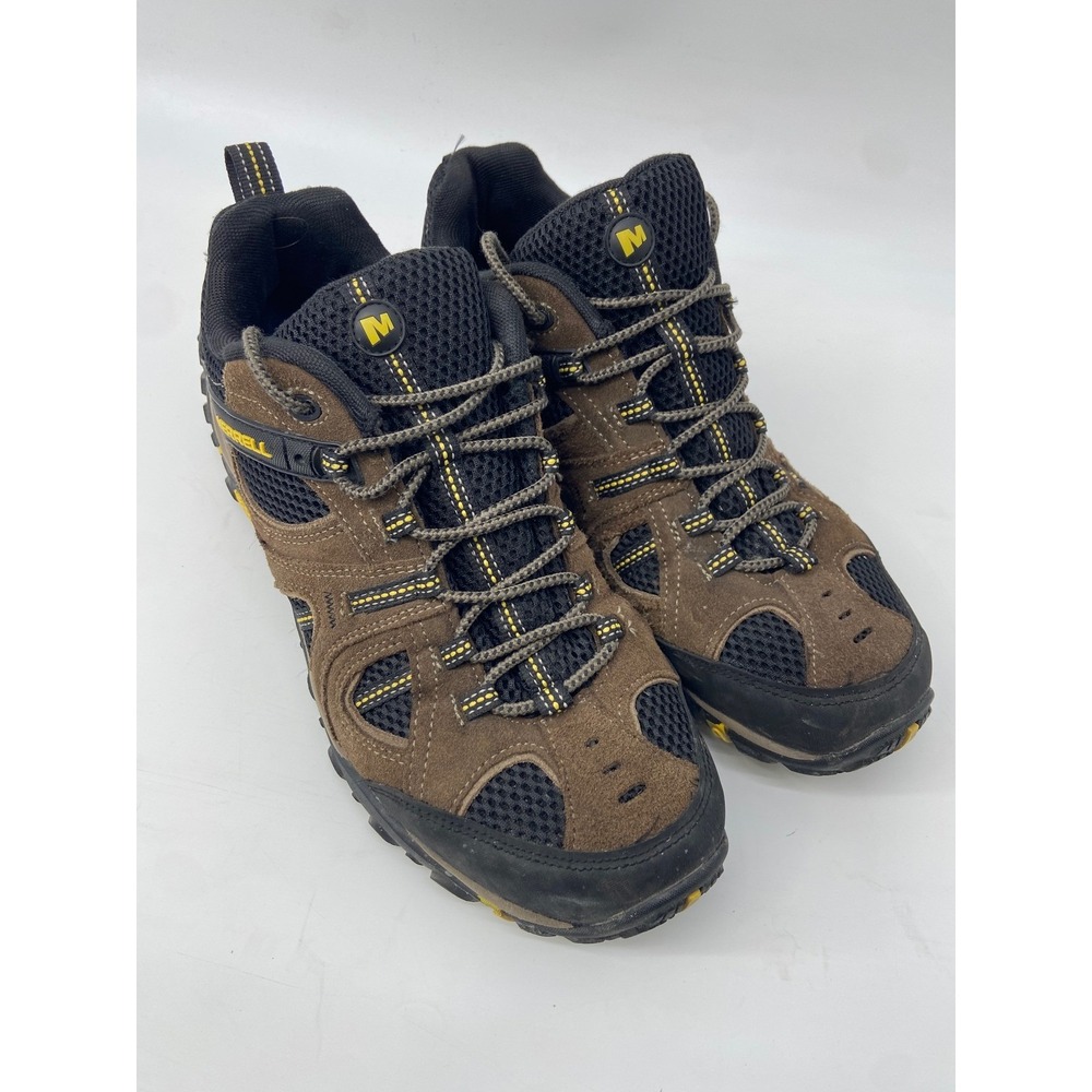 Merrell Hiking Shoes Men 11 Brown Yokota Trail Ventilator Gorpcore Outdoor Suede